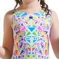 thumbnail image 6 of GYRATEDREAM Little Girls One-Piece Sporty Swimsuit Swimwear Quick Dry Stretchy Strap Kids Bathing Suit Summer Swimsuit, Size 9-10 Years, 6 of 9