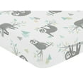 thumbnail image 5 of Sweet Jojo Designs Jungle Sloth Bed Sheets, 52" x 28" x 8" in – Fully Elastic Bottom, 5 of 6