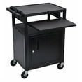 thumbnail image 2 of Luxor LP34CLE-B A/V Presentation Cart with 3 Shelves, Cabinet, Front Pullout (pack of 2), 2 of 2
