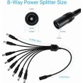 thumbnail image 2 of 1 To 8 Cctv Dc Power Splitter Cable High Quality 5.5Mm 2.1Mm For Security Cam..., 2 of 6