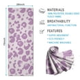 thumbnail image 2 of Pink and Purple Of Leopard Print Hot Yoga Mat Towel Non Slip for Hot Yoga - Quick-Drying Yoga Mat Cover with 4 Corner Pockets with Travel Bag - Hot Yoga Towel Non Slip 74"x26", 2 of 6