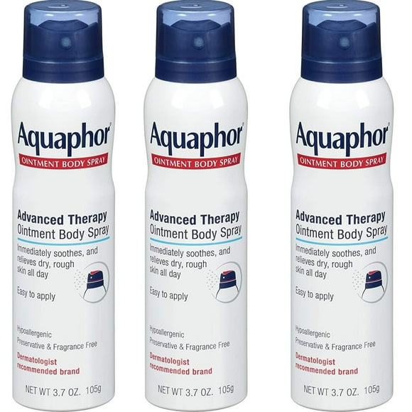 Spray corporal Aquaphor, pomada hidratante, 110 ml, paquete de 3