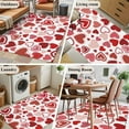 thumbnail image 6 of Love Heart Washable Area Rug 2.7 x 5 ft Polka Dots, Soft Non Slip Rugs Stain Repellent Indoor Felt Carpet for Living Dining Room Bedroom Home Office, 6 of 9