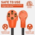 thumbnail image 4 of SnowyFox 30 Amp to 50 Amp RV Adapter - 30 Male to 50 Female RV Electrical Power Adaptors Cable with Innovative 180 Degree Bend Design Easy Ergonomic Handle(18inches), 4 of 4