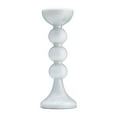 thumbnail image 6 of Glass Pillar Candle Holder - Frosted Glam Taper Holder - Elegant Decorative Accent for Home & Office - 18" Clear, Frost, 6 of 11