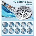 thumbnail image 3 of Dual Filtered Rain Shower Head, High Pressure 10 Modes Handheld Shower Head Built in Water Filter for Hard Water, 3 of 7