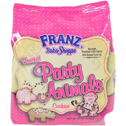 Franz Bake Shoppe Frosted Party Animals Cookies, 12 Oz.
