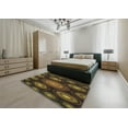 thumbnail image 5 of Ahgly Company Machine Washable Indoor Square Transitional Black Brown Area Rugs, 4' Square, 5 of 7