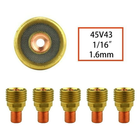 

5pcs Collet Body for TIG Welding Torches Series 9/20/25 with Gas Lens Set-Up