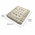 thumbnail image 3 of Rectangle Thickened Cushion | Short Velvet Throw Pillow for Chair, Sofa, Bedroom & Balcony | 19.5" x 19.5" Square Floor Cushion | Soft Support for Adults, 1 Pack, 3 of 3