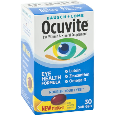 Ocuvite Eye Vitamin & Mineral Supplement Soft Gels, 30