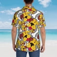 thumbnail image 6 of Xecao Cute Dog print Hawaiian shirt - a stylish short-sleeve button-down for men, perfect for casual beach and tropical outings., 6 of 9