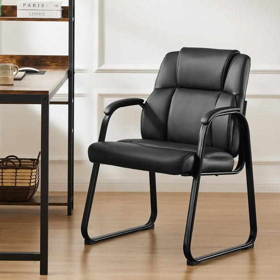 JOINSUN Office Guest Chair, Leather Waiting Room Chairs with Padded Arms for Home Office Conference Room