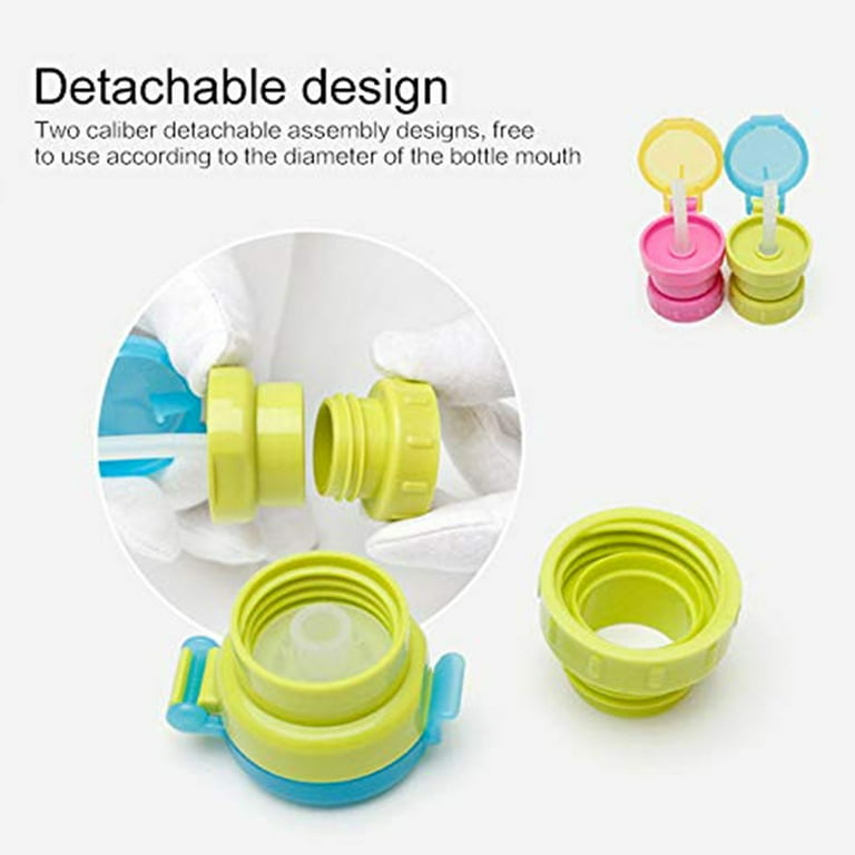 Portable Spill-proof Water Bottle Adapter Cap With Tube Drinking