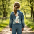 thumbnail image 6 of Peaoclate 3-10Years Spring Autumn Girl's Denim Rabbit Jacket Little Girls Embroider Rabbit Outerwear Coat Jacket,Rabbit,8-9Years, 6 of 7