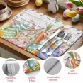 thumbnail image 2 of Dish Drying Mat for Kitchen Countertop, Bunny Carrot Absorbent Dish Mat Quick Dry Non Slip Draining Mat Kitchen Drying Pad for Dishes, Utensils 18x24 Inch Easter Eggs Floral Leaves Wood Grain, 2 of 9