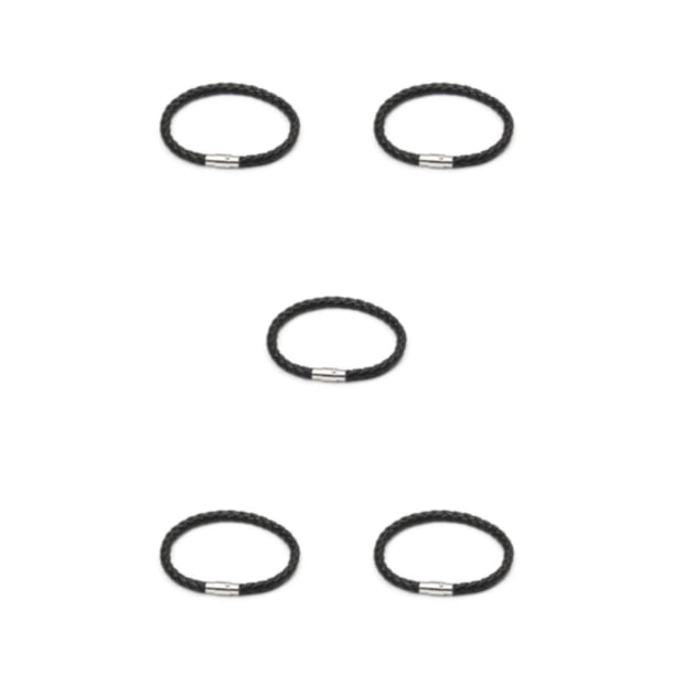 Qarigey de cuero para hombre, hebilla de piedra imán de acero inoxidable, cadena de mano, brazalete trenzado de amistad para parejas, regalos Type2 NO2