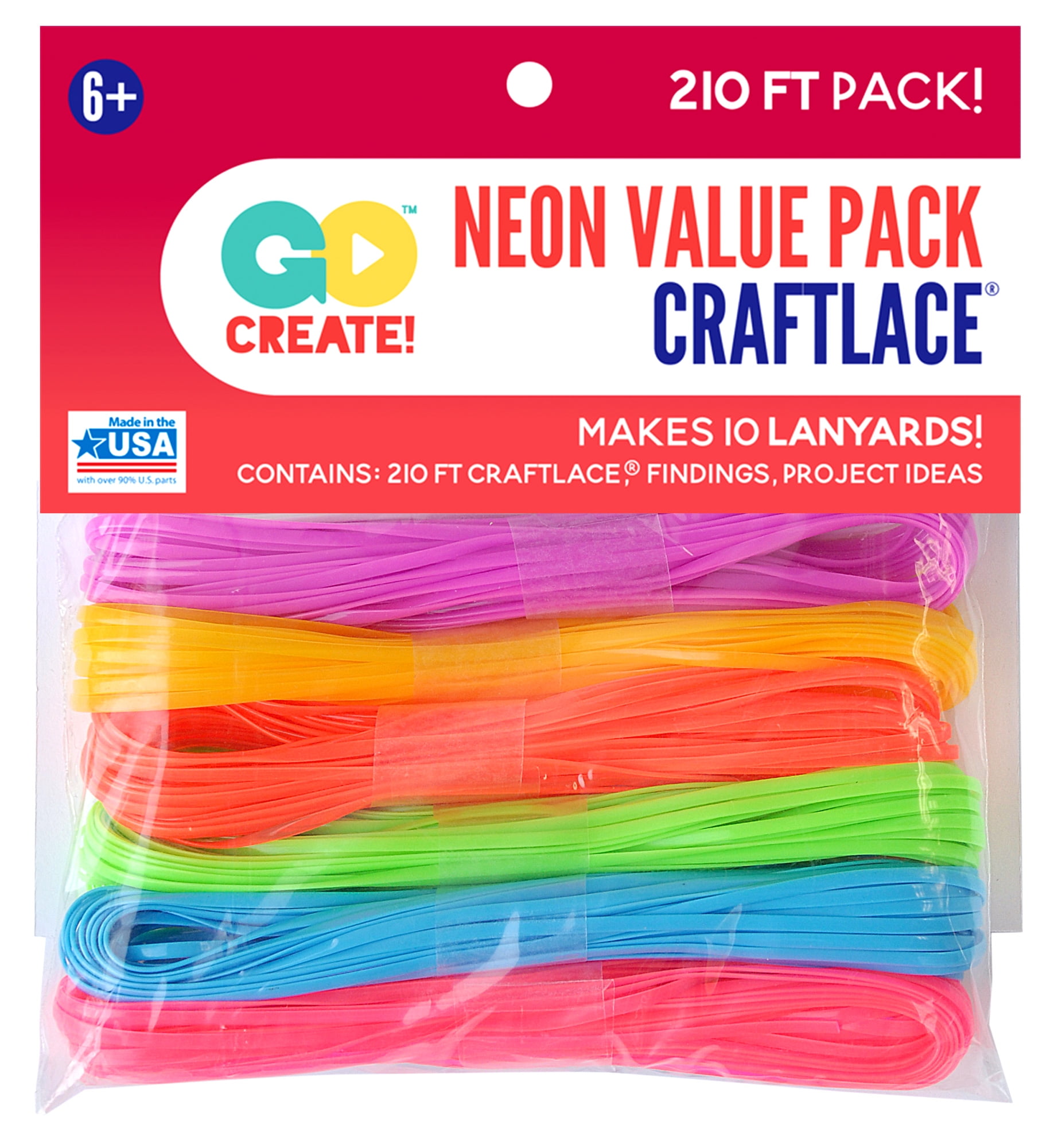 Toner Plastics CraftLace Neon Value Pack