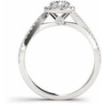 thumbnail image 3 of 1 Carat T.W. Diamond Criss-Cross Halo 14kt White Gold Engagement Ring, 3 of 5