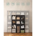 thumbnail image 3 of SONGMICS Armario Modular, Zapatero con 16 Cubos, 31 x 123 x 123 cm, Estante de Plástico PP, Negro, 3 of 5