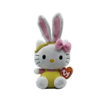 TY Beanie Baby - HELLO KITTY (Bunny w/ Yellow Overalls) (6" Plush) (BONUS 1 FUN CHOPS)