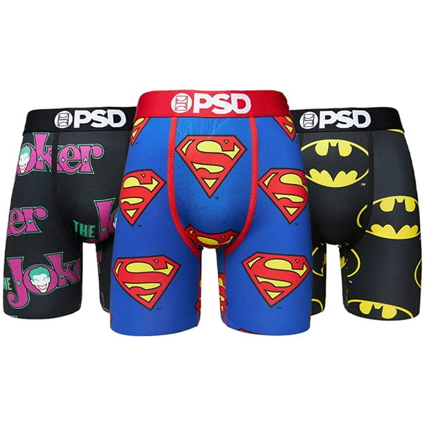 PSD Men's 3-Pack DC Comics Boxer Briefs Multi M - Walmart.com