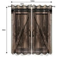thumbnail image 5 of Rustic Wood Barn Door Blackout Curtains Vintage Brown Home Bedroom Living Room Decor, 104x84 Inch, 5 of 7