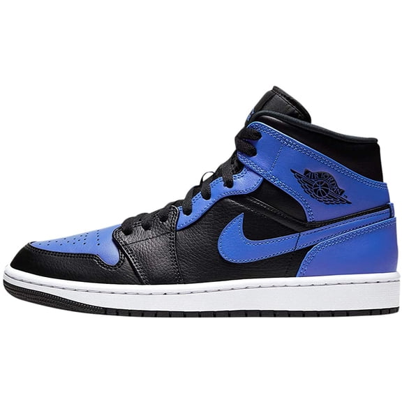 Men's Jordan 1 Mid "Royal" Black/Hyper Royal-White (554724 077) - 10.5