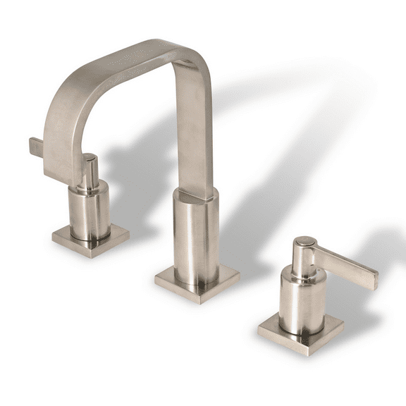 Juno Widespread Dual Handle Deck Mount Bathroom Sink Faucet Brushed Nickel