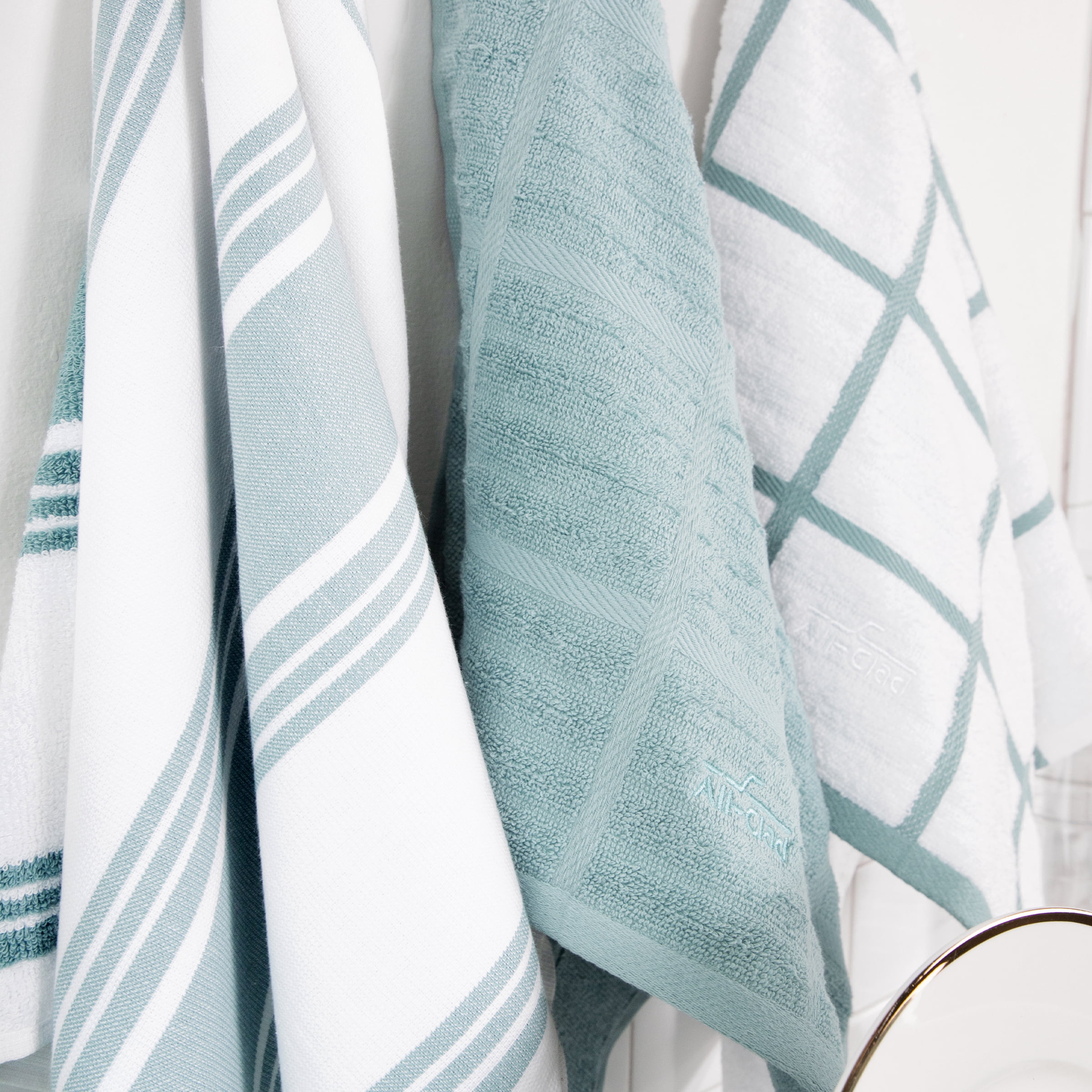 All-Clad Dual-Purpose Cotton Kitchen Towels, 3-Pack, Rainfall