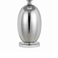 thumbnail image 4 of Benjara BM224708 Fabric Table Lamp with Spherical Glass Base & Ball Accent, Gray & Clear, 4 of 5