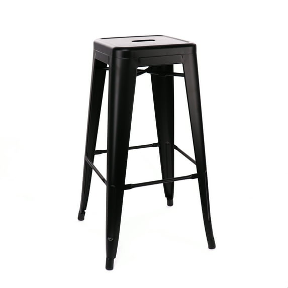 Design Lab MN LS-9100-MTBLK Dreux Matte Black Barstool Set of 4