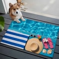 thumbnail image 3 of Swimming Pool Entryway Rug 2'x3'&nbsp; Non Slip Front Door Mats, Blue Summer Beach Sea Ocean Entrance Rugs Indoor Outdoor Carpet, Washable Floor Mats Small Area Rug for Bedroom Kitchen, 3 of 8