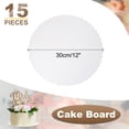 thumbnail image 2 of Plateau à Gâteau Rond 15 Pcs, Base de Gâteau Ronde 12 Pouces, Assiette à Gâteau Ronde Base en Carton, Blanc, 2 of 6