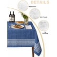 thumbnail image 2 of Dark Blue Retro Greek Key Table Cloth, Geometric Greece Ancient Rustic Waterproof Tablecloth for Rectangle Tables, Reusable Washable Fabric Table Cover for Restaurant Kitchen Dining Tables 60"x120", 2 of 6