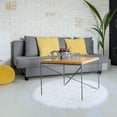 thumbnail image 4 of PiccoCasa Area Rug Faux Fur Carpet for Home, 3x3 Feet Round, Snow White, 4 of 8