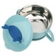 thumbnail image 2 of Tazón de alimentación infantil de acero inoxidable Vajilla para niños pequeños Utensilios de succión para recién nacidos con tapaHaze Blue #1, 2 of 5