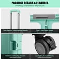 thumbnail image 5 of SEKAM Collapsible Rolling Crate with Wheels and Lid, Portable Utility Cart Hand Truck, Heavy Duty Foldable Box with Telescoping Handle for Teachers & Shopping,Green, 5 of 7
