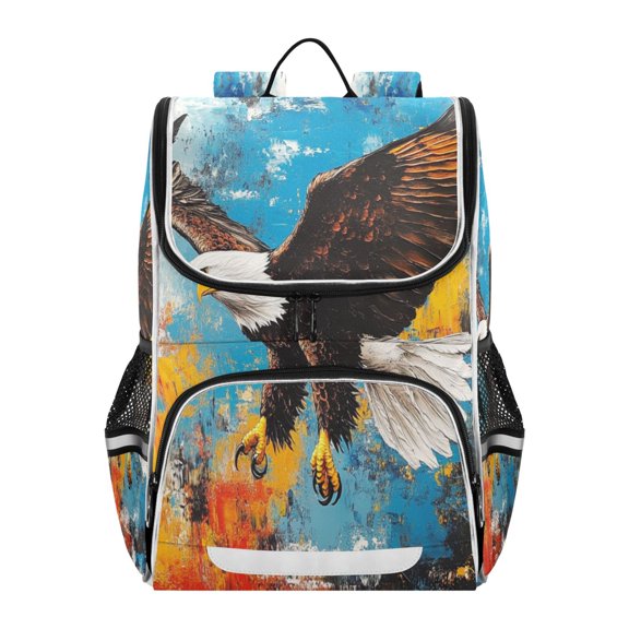 YAZAOO School Backpack Travel Bag Bookbags Bookbags Eagles in Flight Pattern