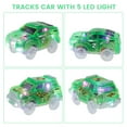 thumbnail image 2 of Gotydi 4Pcs Tracks Cars Replacement Only ，Light Up Car Model Toy，with 5 LED Light Battery Powered，Compatible with Most Tracks for Toddlers Aged 3+，Fun Gift for Kids, 2 of 7