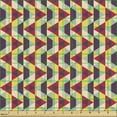thumbnail image 2 of Geometric Fabric by the Yard, Colorful Modern Pattern of Triangles with Bohemian Inspirations Illustration, Decorative Upholstery Fabric for Chairs & Home Accents, Multicolor by Ambesonne, 2 of 5
