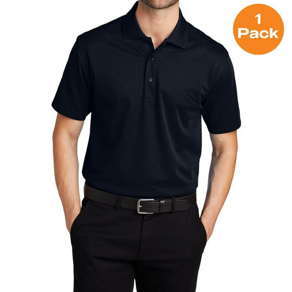 Port Authority TLK527 Tall Tech Pique Polo, Dark Navy, 2XLT, Big and Tall Polo Shirts