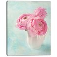 thumbnail image 2 of Pink Ranunculus Flowers in Vase - Floral Canvas Art Print, 2 of 4