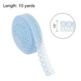 thumbnail image 2 of Lace Trim, 10 Yards 1/2 Inch Vintage Lace Ribbons for Craft Package Decoration Wedding Headbands Light Blue, 2 of 6