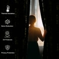 thumbnail image 2 of NICETOWN Full Blackout Curtains for Bedroom, Curtains 84 Inches Long Curtains for Living Room, Grommet Gold Foil Room Darkening Thermal Insulated Branch Curtain, 2 Panels, Black, 2 of 9