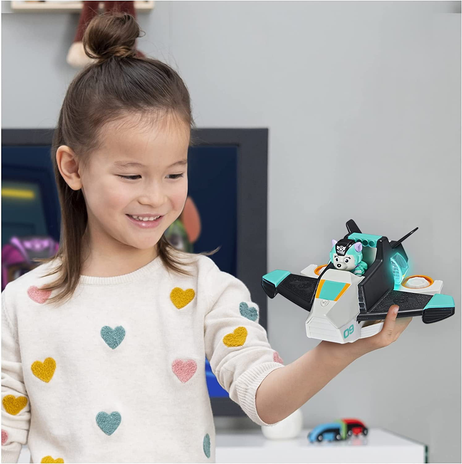 Paw Patrol, Jet to The Rescue Everest Deluxe Transforming Vehicle with Lights and Sounds