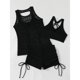 thumbnail image 4 of Tankini para mujer, bikini liso sin espalda, traje de baño de dos piezas con tiras, conjunto de ropa de playa, trajes de baño de 3 piezas para mujer, trajes de baño tankini para mujer, trajes de baño, 4 of 5