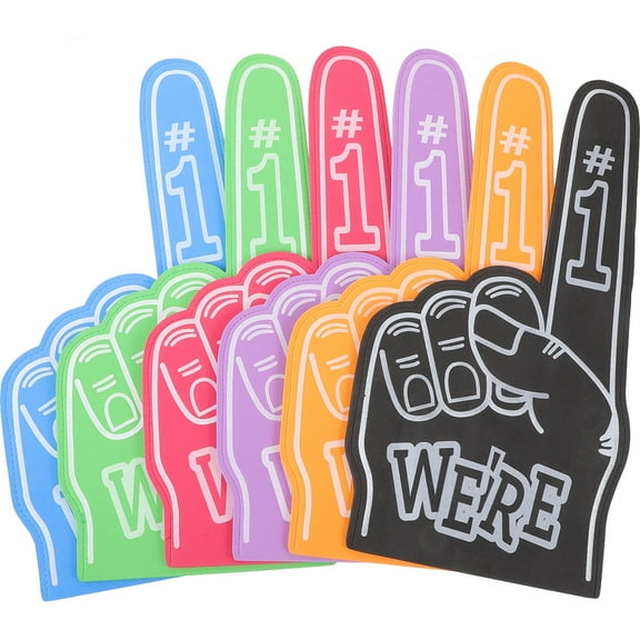 HEMOTON  6 Pcs Sports Fan Finger Giant Foam Fingers Event Props