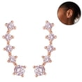 thumbnail image 1 of par de aretes con aretes trepadores de plata esterlina chapados en oro de 14 quilates, 1 of 8