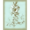 thumbnail image 2 of Dussurgey, Chabal 26x32 Gold Ornate Wood Framed with Double Matting Museum Art Print Titled - Dussurgey Lilium on Blue, 2 of 4